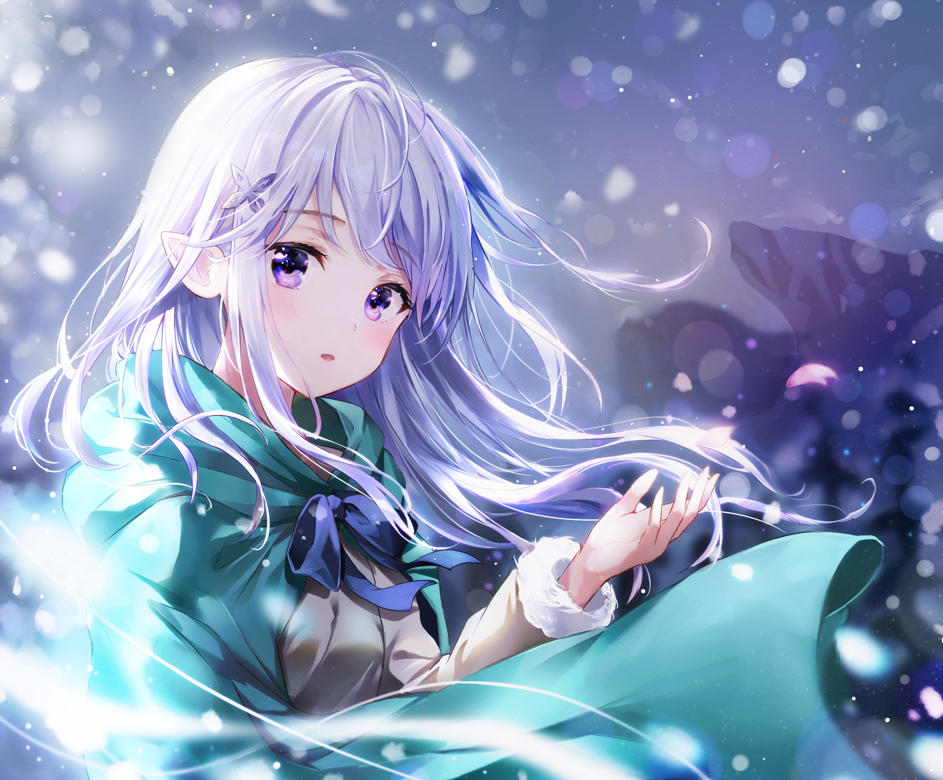 Emilia (Re:zero) from Re:zero Kara Hajimeru Isekai Seikatsu drawn by Dana (hapong07)
