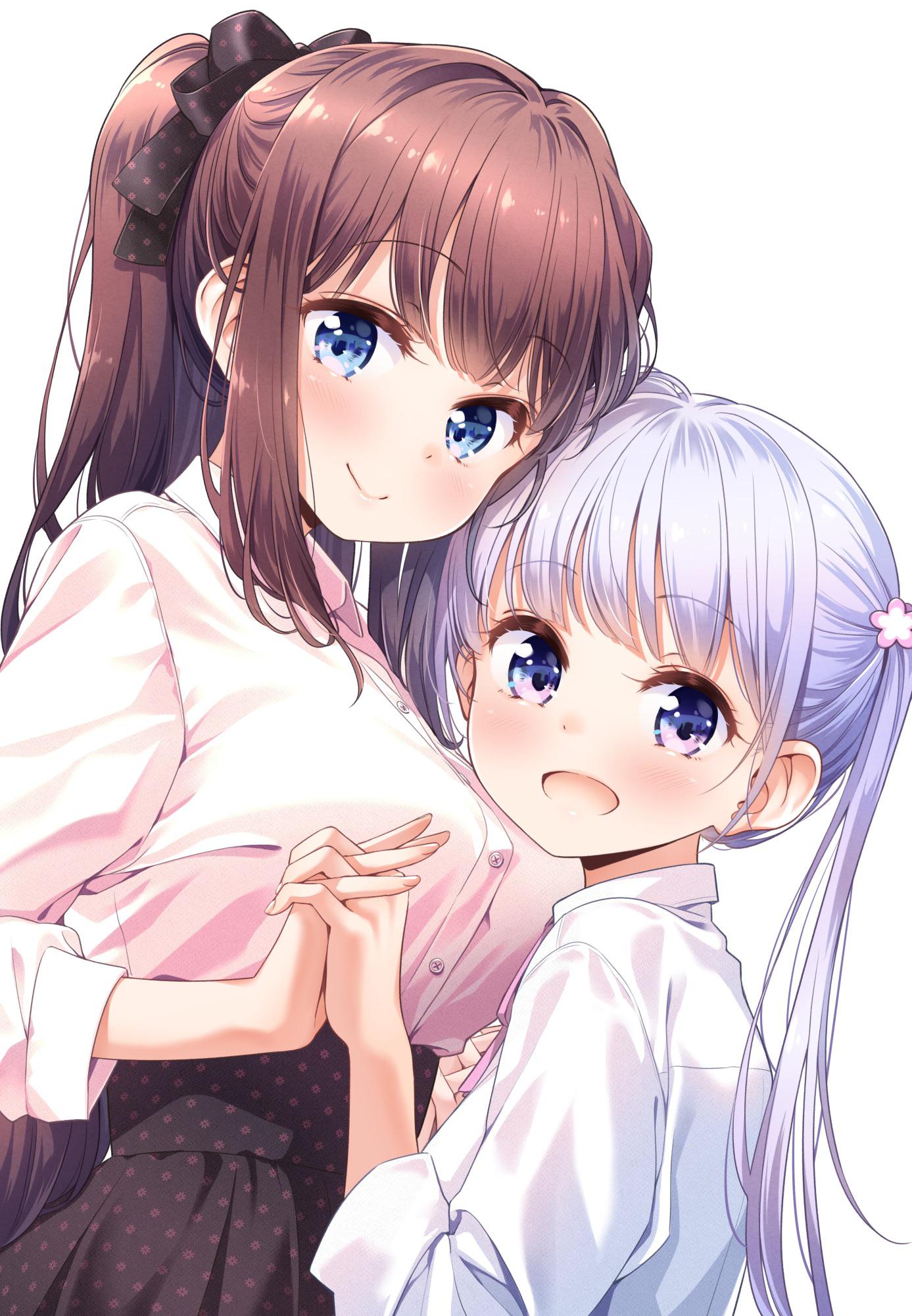 Suzukaze Aoba & Takimoto Hifumi from New Game! drawn by Tokunou Shoutarou