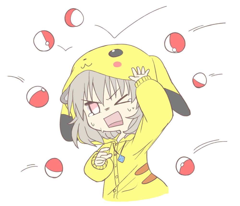 Nazrin & Pikachu from Touhou & Pokemon Go & Pokemon drawn by Naegi (naegidokoro)