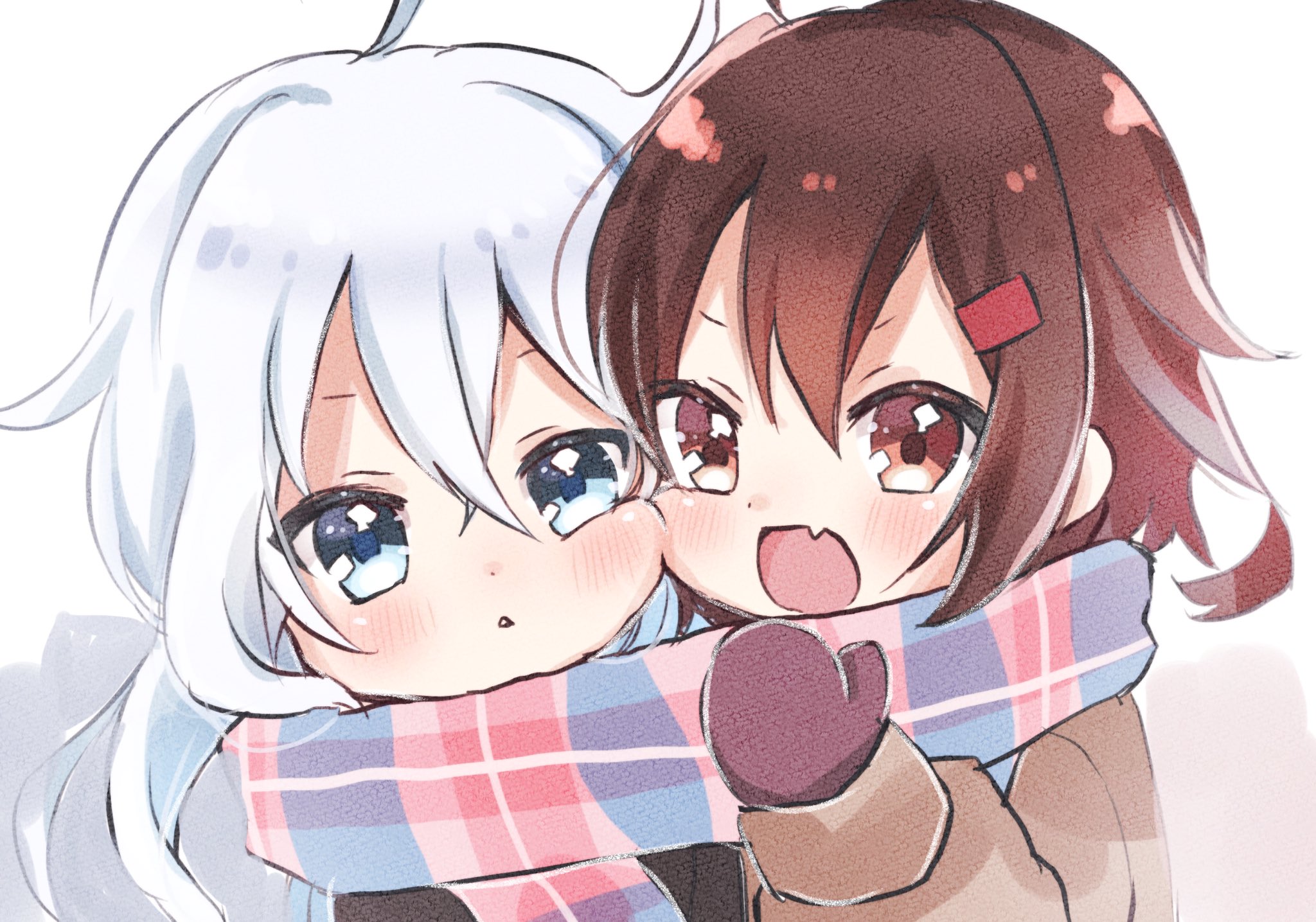 Hibiki (Kancolle) & Ikazuchi (Kancolle) from Kantai Collection drawn by Namekuji (namekuzu)