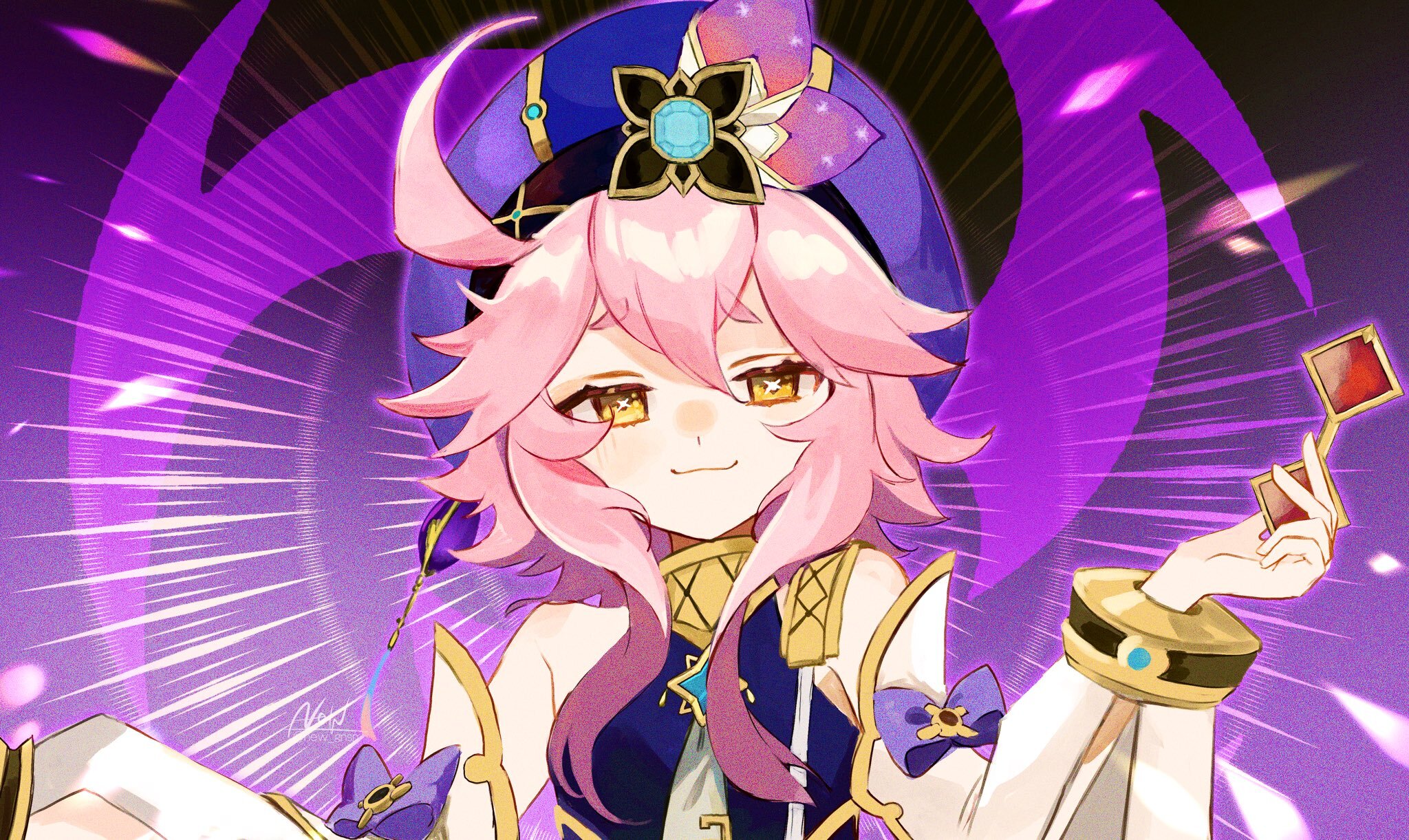 female from Genshin Impact drawn by New Gnsn