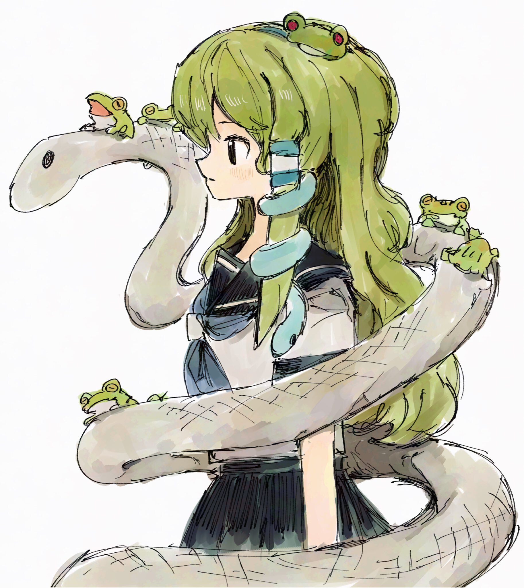 Kochiya Sanae from Touhou & Mountain Of Faith drawn by Neruzou