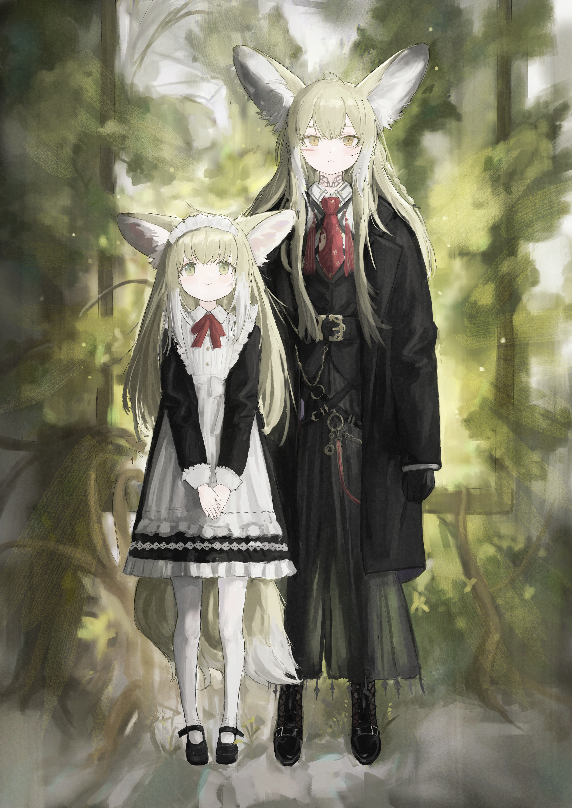 Suzuran (Arknights) & Vulpisfoglia (Arknights) from Arknights drawn by Gumiaoandpeace