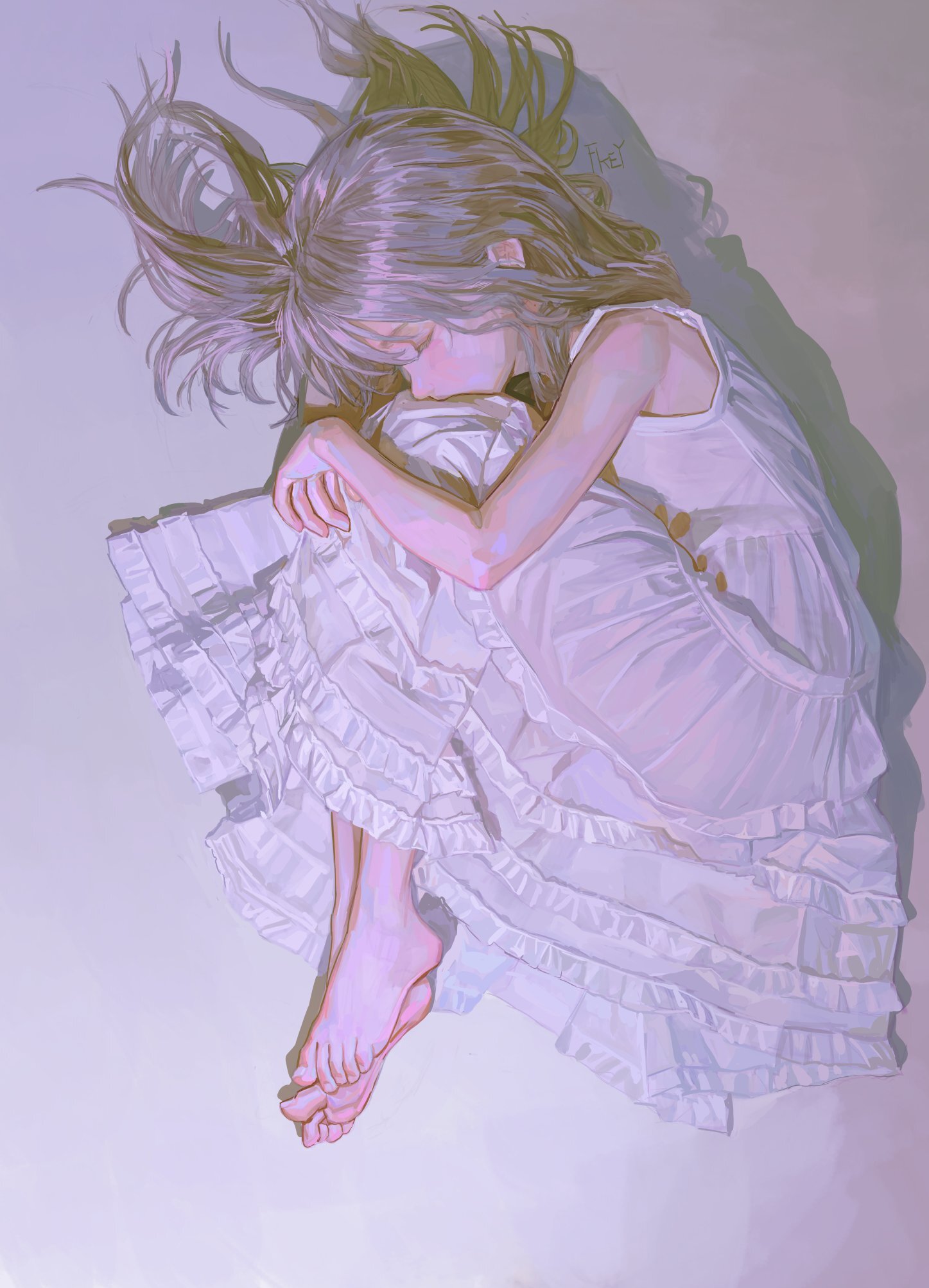 female drawn by Fkey