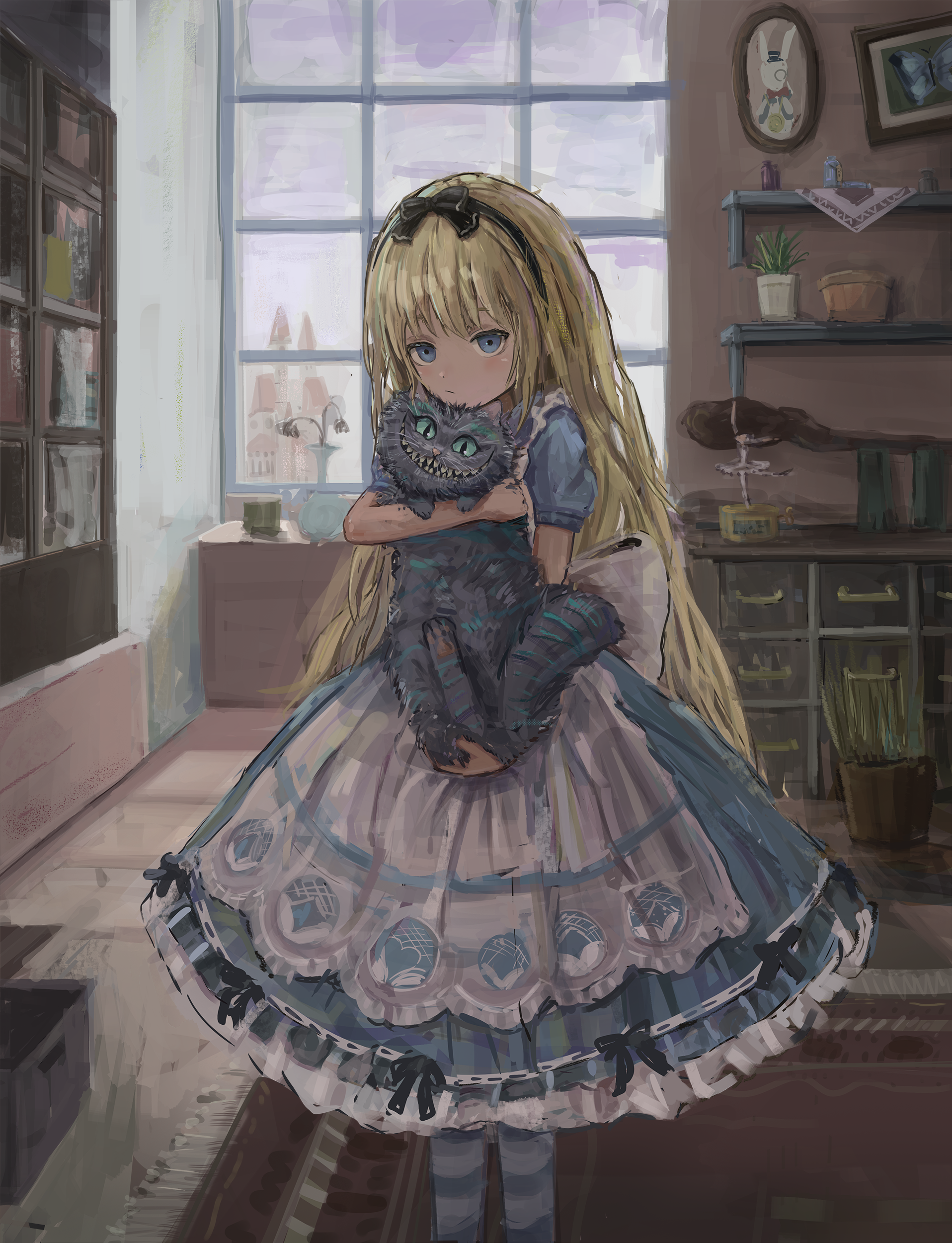 Alice (As109) & Cheshire Cat (Alice In Wonderland) from Alice In Wonderland drawn by Katamimi123
