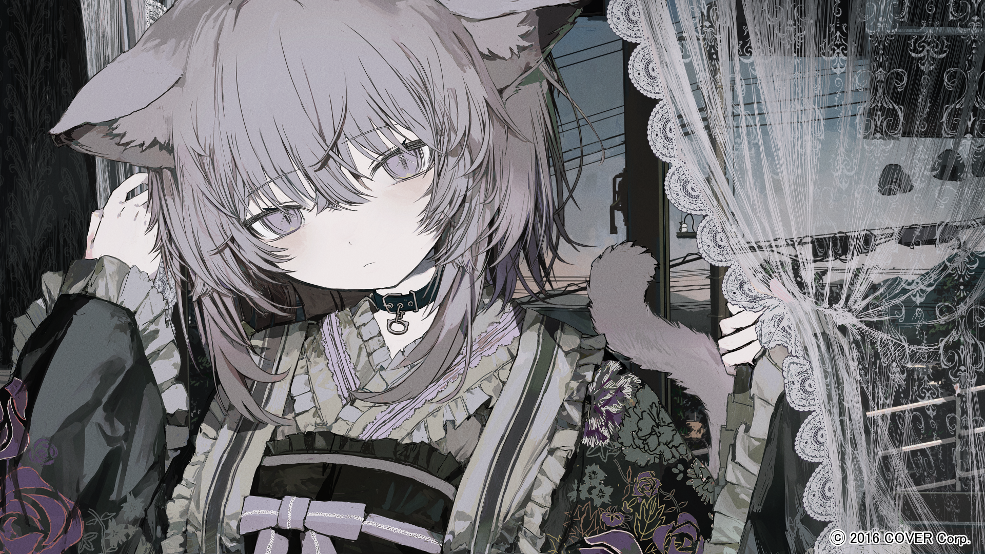 Nekomata Okayu from Hololive drawn by Tekito Midori