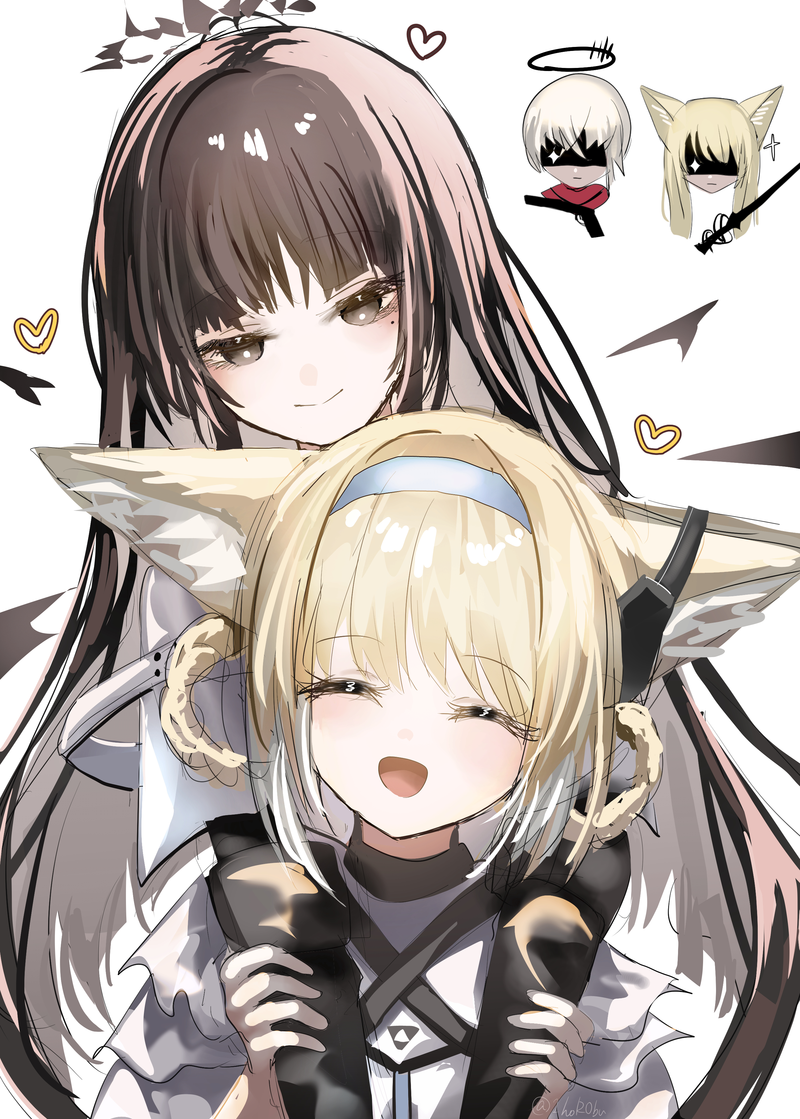 Suzuran (Arknights) & Vulpisfoglia (Arknights) & Executor (Arknights) & Virtuosa (Arknights) from Arknights drawn by Horobu