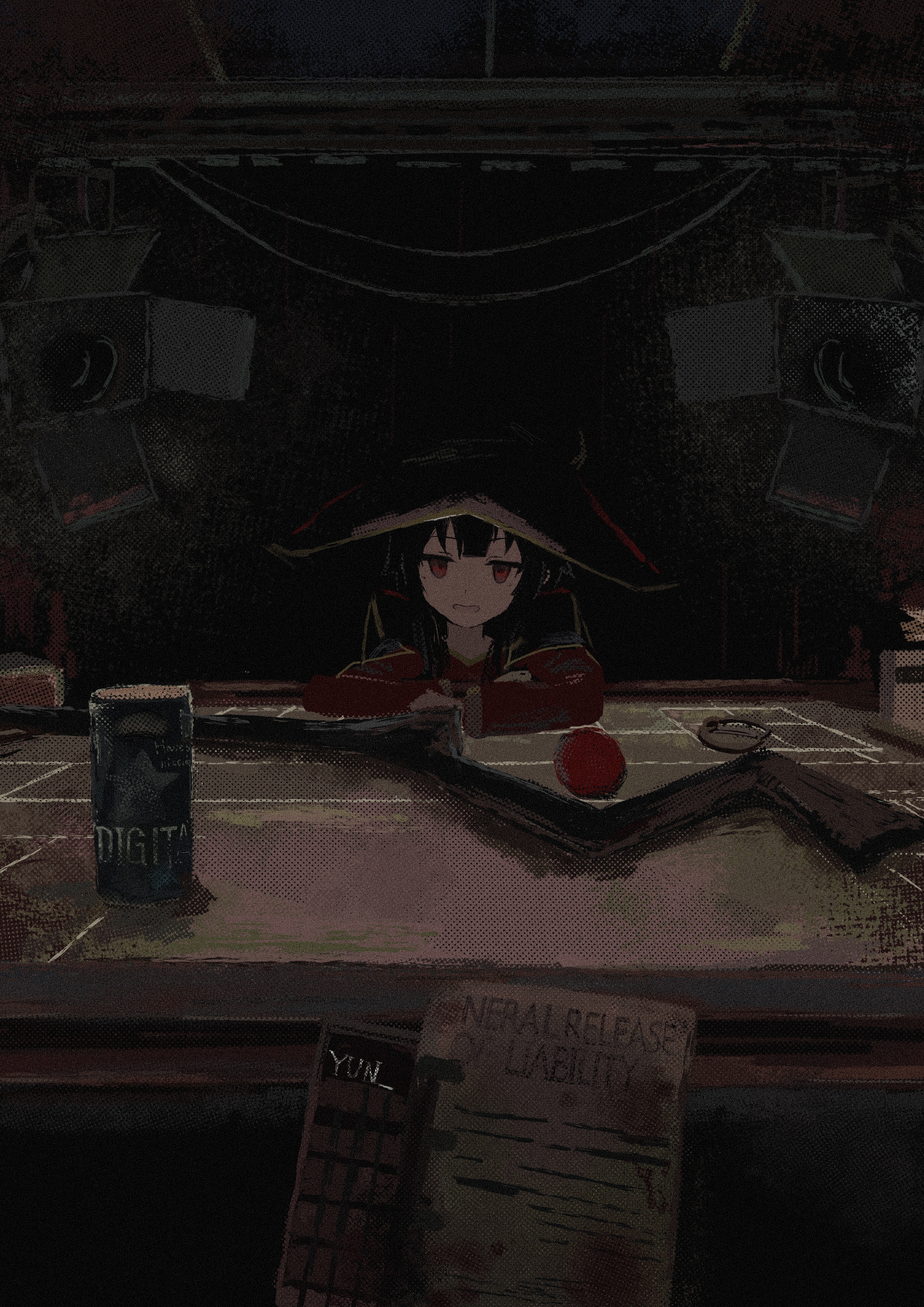 Megumin from Buckshot Roulette & Kono Subarashii Sekai Ni Shukufuku Wo! drawn by Koukouya