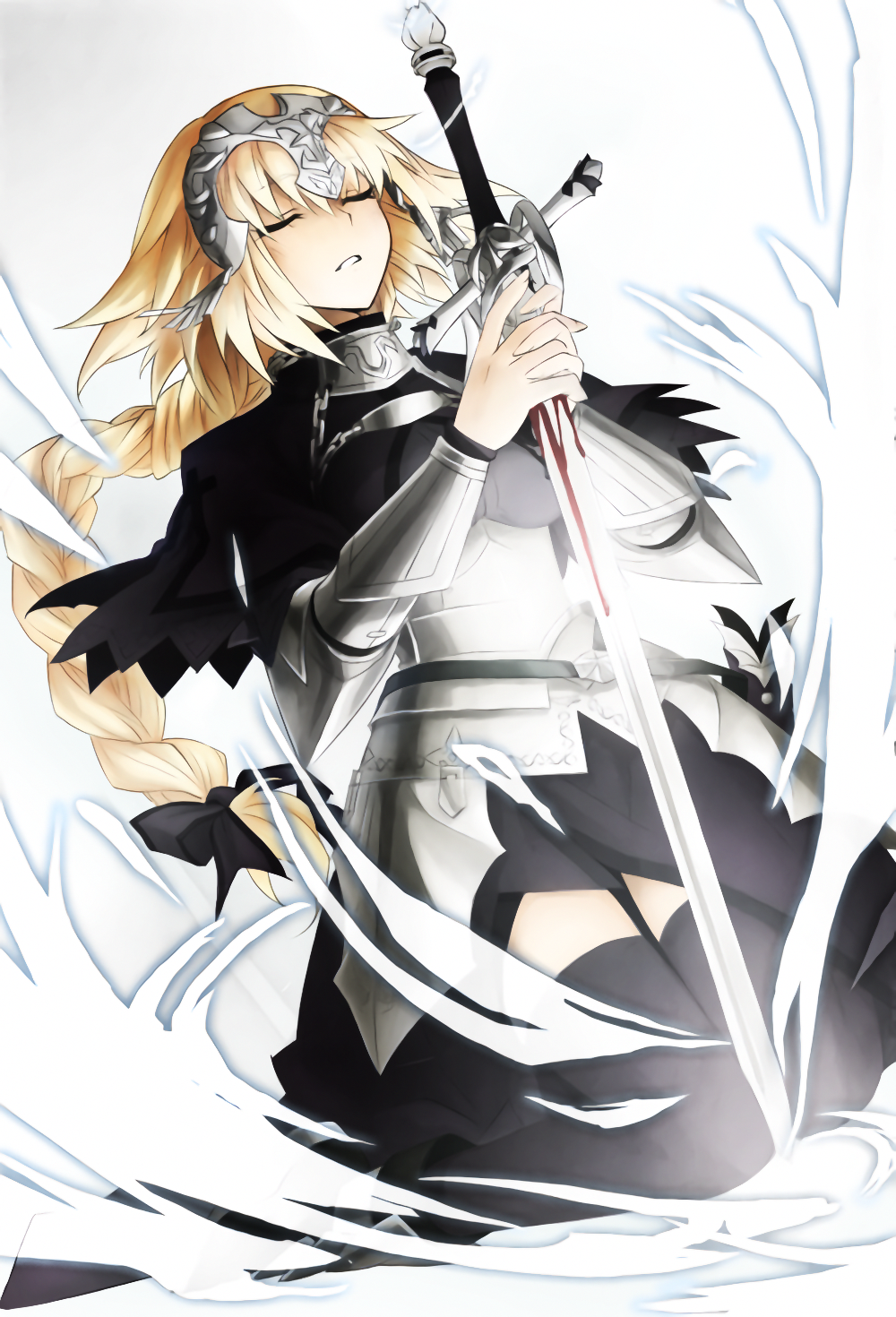 Jeanne D'arc (Fate) & Jeanne D'arc (Ruler) (Fate) from Fate (series) & Fate/apocrypha drawn by 4eshira